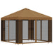 Tuin Gazebo met Zijwanden 3 x 3 m Beige Polyester en staal