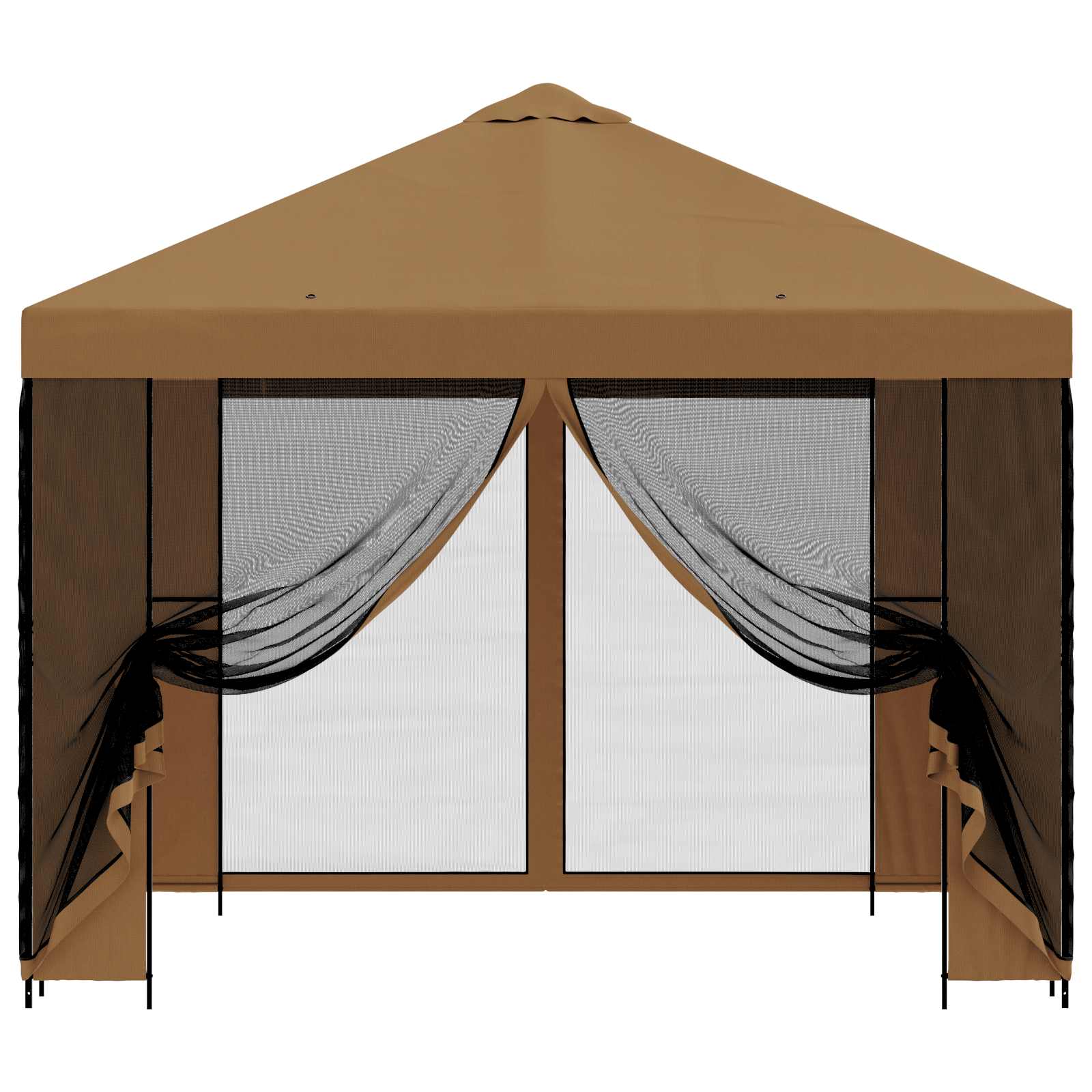 Tuin Gazebo met Zijwanden 3 x 3 m Beige Polyester en staal