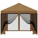 Tuin Gazebo met Zijwanden 3 x 3 m Beige Polyester en staal