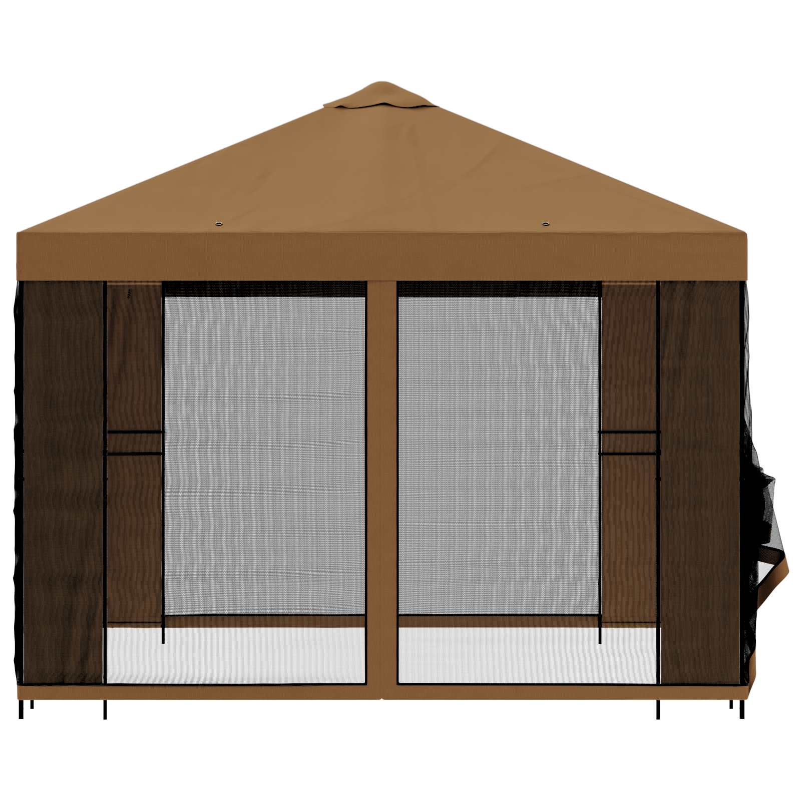 Tuin Gazebo met Zijwanden 3 x 3 m Beige Polyester en staal