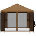 Tuin Gazebo met Zijwanden 3 x 3 m Beige Polyester en staal