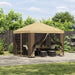 Tuin Gazebo met Zijwanden 3 x 3 m Crèmekleurig