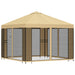 Tuin Gazebo met Zijwanden 3 x 3 m Crèmekleurig