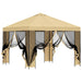 Tuin Gazebo met Zijwanden 3 x 3 m Crèmekleurig