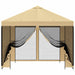 Tuin Gazebo met Zijwanden 3 x 3 m Crèmekleurig