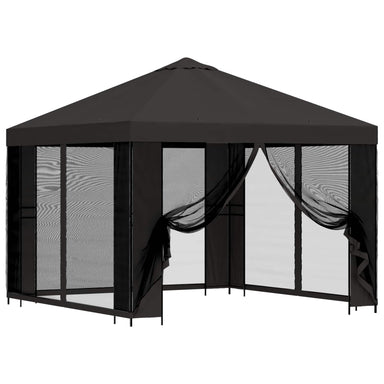 Tuin Gazebo met Zijwanden 3 x 3 m Antracietkleurig