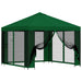 Tuin Gazebo met Zijwanden 3 x 3 m Groen Polyester en staal