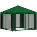 Tuin Gazebo met Zijwanden 3 x 3 m Groen Polyester en staal