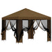 Tuin Gazebo met Zijwanden 3 x 3 m Taupe Polyester en staal