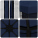 Tuin Gazebo met Zijwanden 3 x 3 m Blauw Polyester en staal