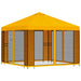 Tuin Gazebo met Zijwanden 3 x 3 m Geel Polyester en staal