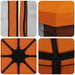 Tuin Gazebo met Zijwanden 3 x 3 m Oranje Polyester en staal