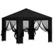Tuin Gazebo met Zijwanden 3 x 3 m Zwart Polyester en staal