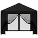 Tuin Gazebo met Zijwanden 3 x 3 m Zwart Polyester en staal