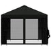 Tuin Gazebo met Zijwanden 3 x 3 m Zwart Polyester en staal