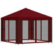 Tuin Gazebo met Zijwanden 3 x 3 m Bordeauxrood