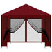 Tuin Gazebo met Zijwanden 3 x 3 m Bordeauxrood