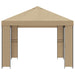 Paviljoen 4 × 3 m Beige Polyester en staal 190 gsm