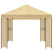 Paviljoen 4 × 3 m Crèmekleurig Polyester en staal 190 gsm