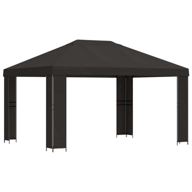 Paviljoen 4 × 3 m Antracietkleurig Polyester en staal 190 gsm