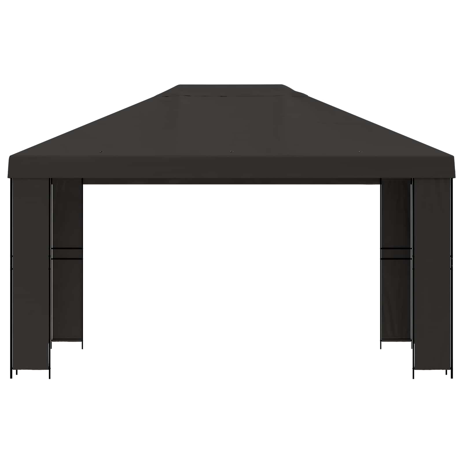 Paviljoen 4 × 3 m Antracietkleurig Polyester en staal 190 gsm