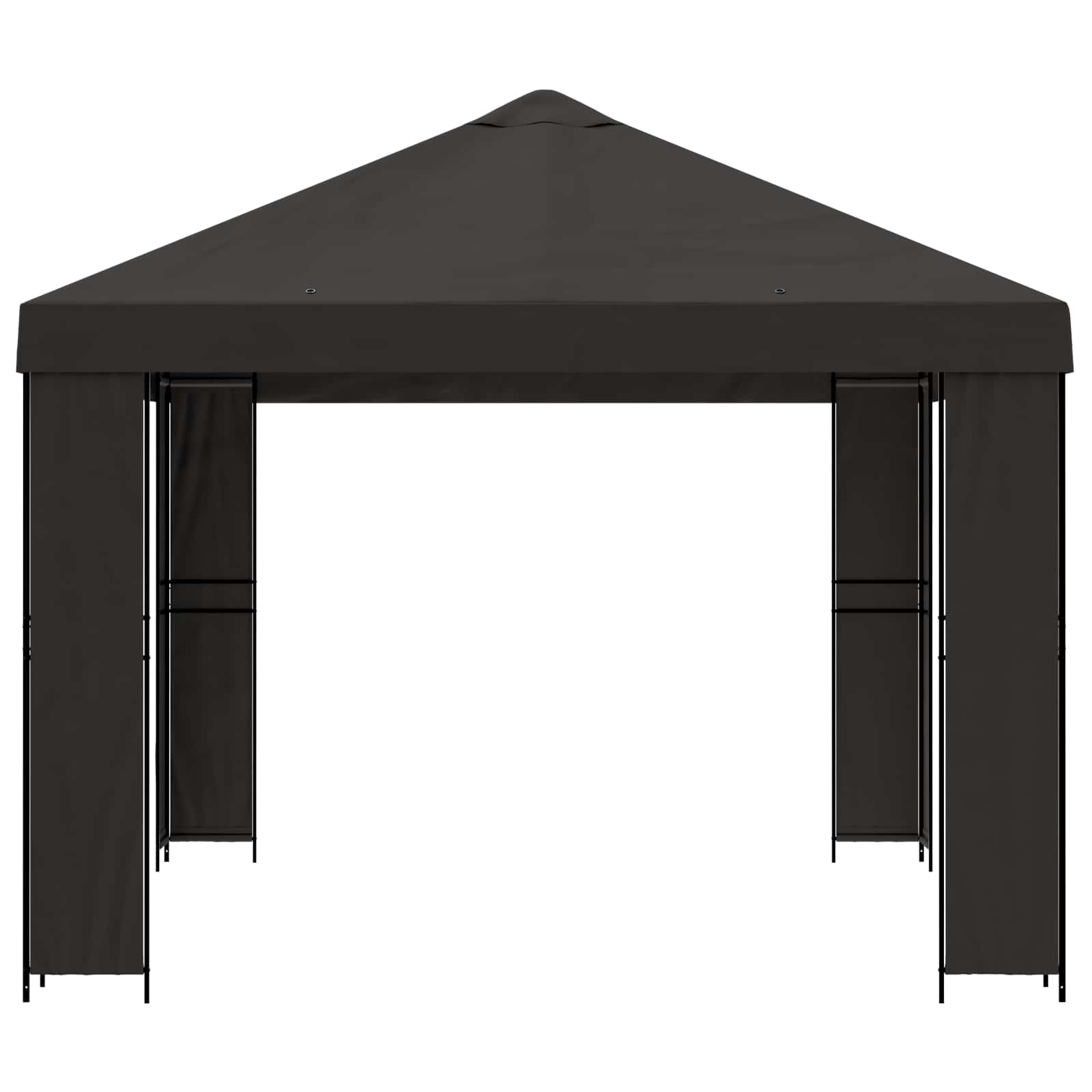 Paviljoen 4 × 3 m Antracietkleurig Polyester en staal 190 gsm