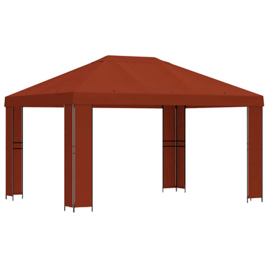Paviljoen 4 × 3 m Terracotta Polyester en staal 190 gsm