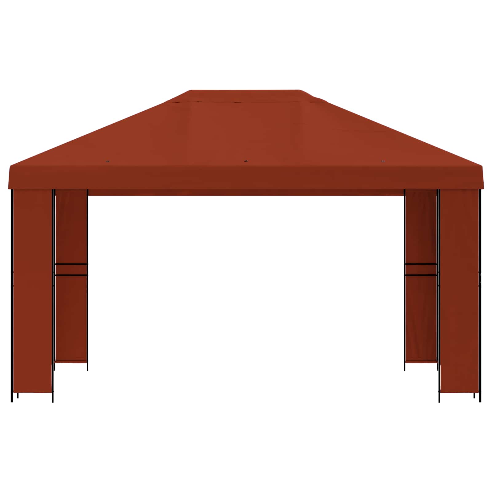 Paviljoen 4 × 3 m Terracotta Polyester en staal 190 gsm