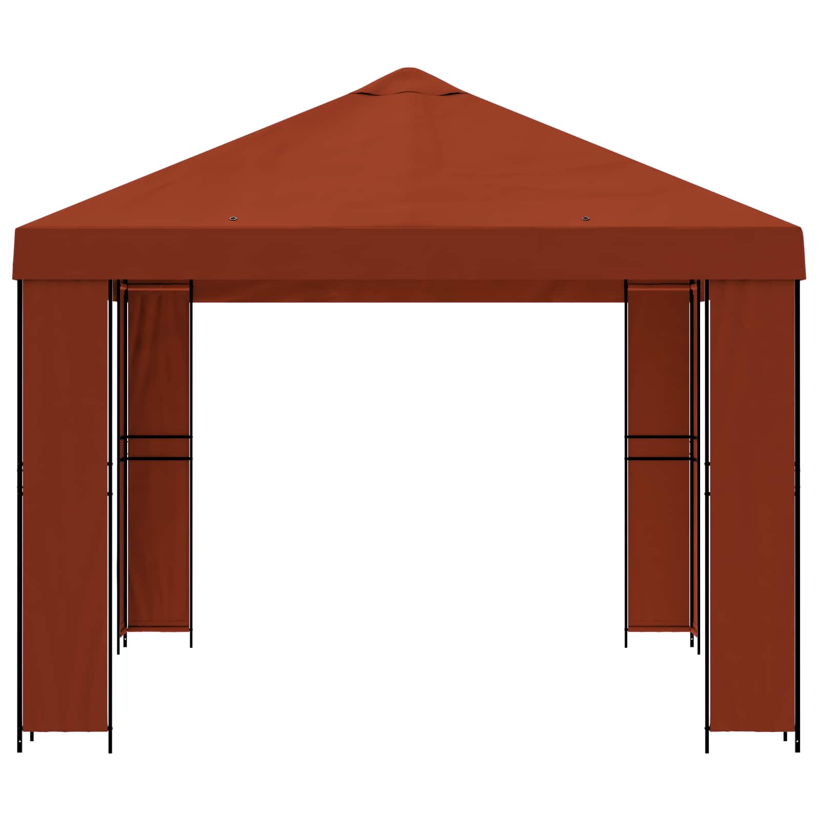 Paviljoen 4 × 3 m Terracotta Polyester en staal 190 gsm