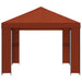 Paviljoen 4 × 3 m Terracotta Polyester en staal 190 gsm
