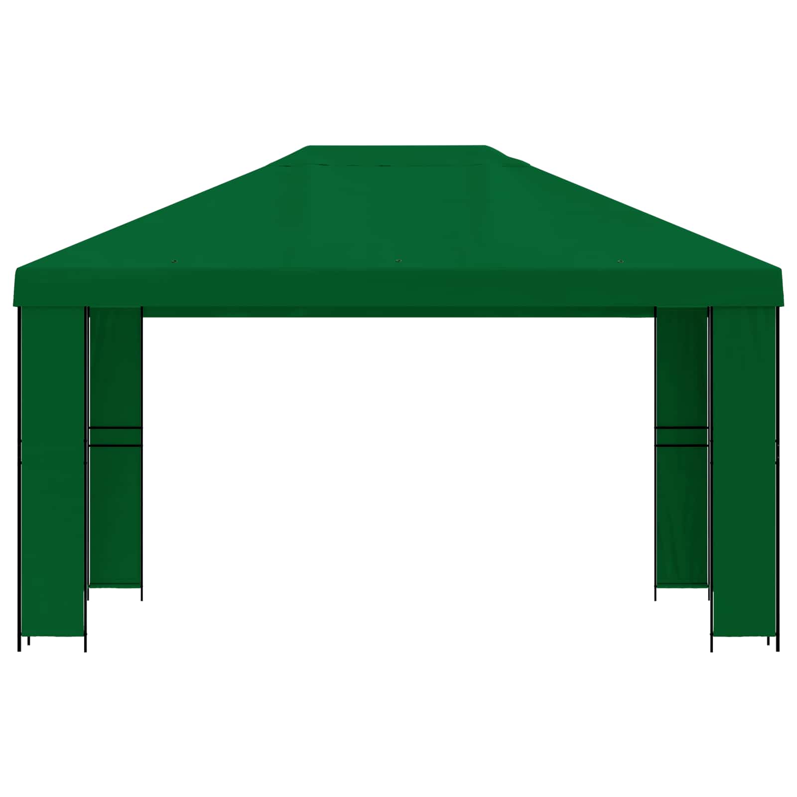 Paviljoen 4 × 3 m Groen Polyester en staal 190 gsm