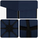 Paviljoen 4 × 3 m Blauw Polyester en staal 190 gsm