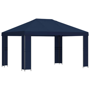 Paviljoen 4 × 3 m Blauw Polyester en staal 190 gsm