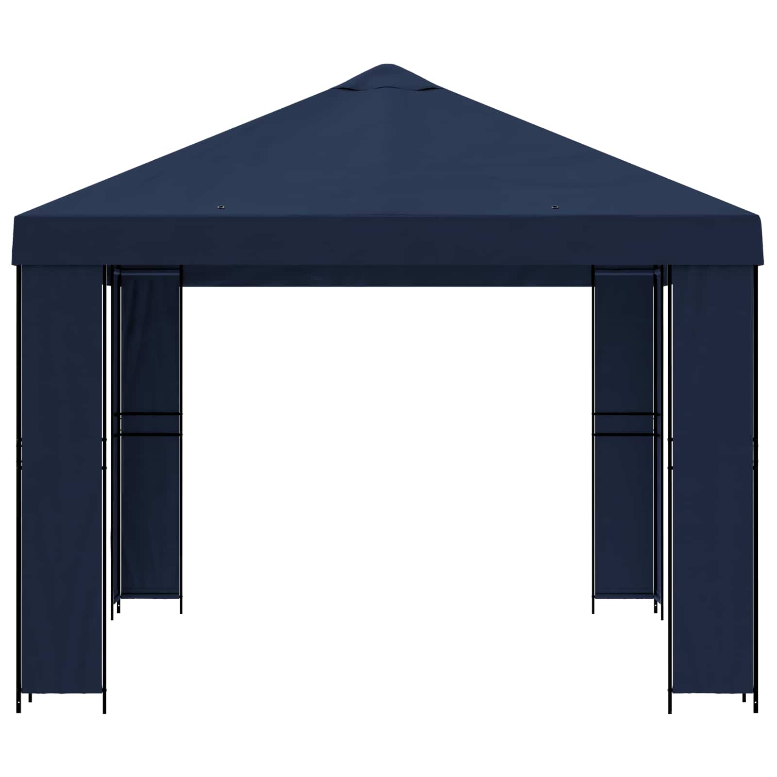 Paviljoen 4 × 3 m Blauw Polyester en staal 190 gsm