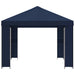 Paviljoen 4 × 3 m Blauw Polyester en staal 190 gsm