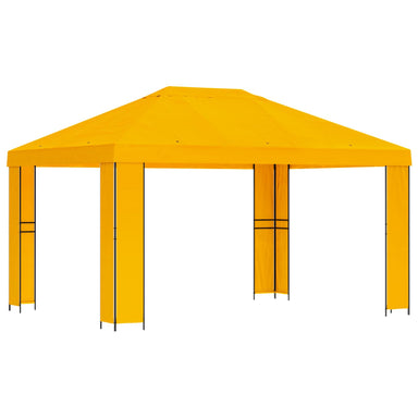 Paviljoen 4 × 3 m Geel Polyester en staal 190 gsm