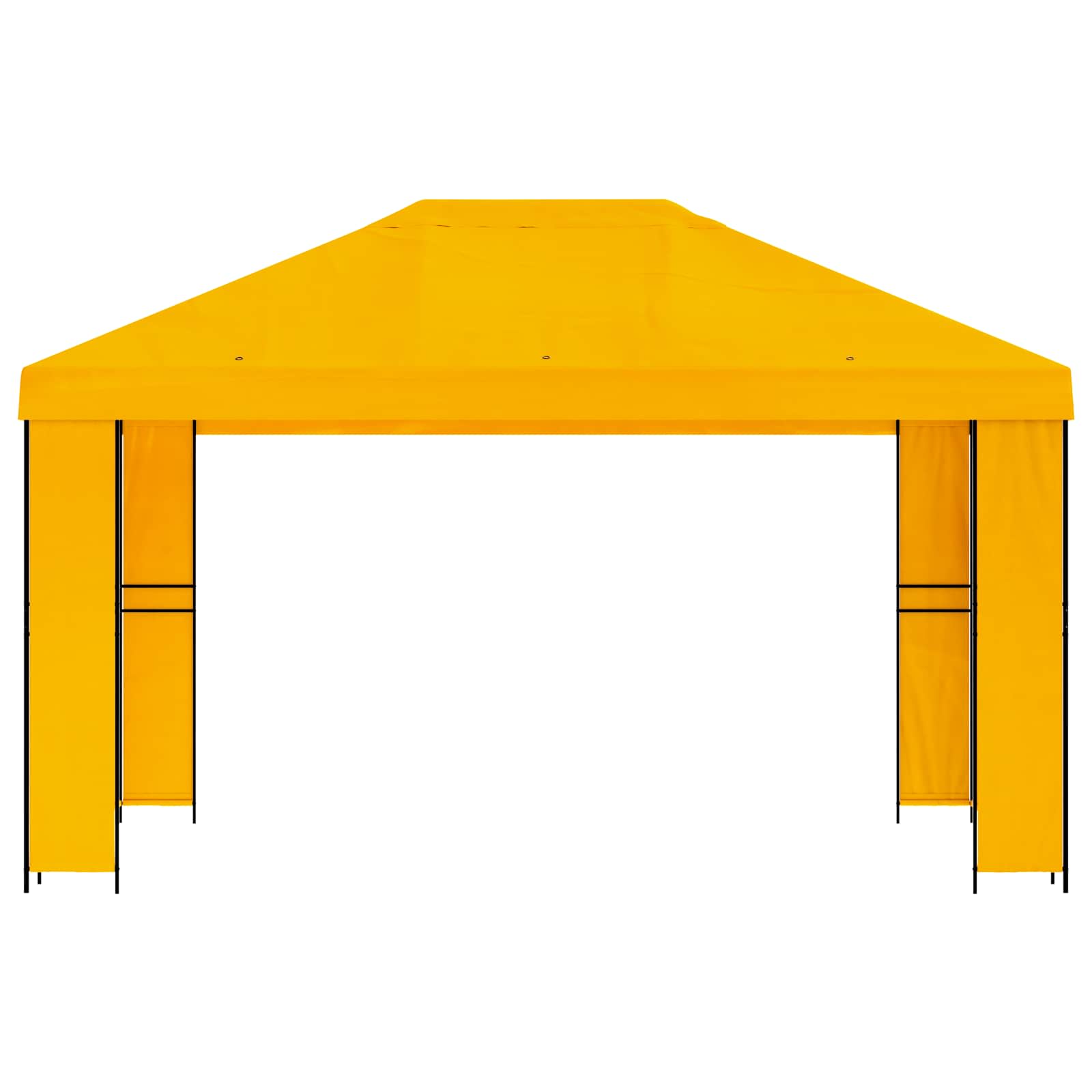 Paviljoen 4 × 3 m Geel Polyester en staal 190 gsm
