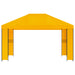 Paviljoen 4 × 3 m Geel Polyester en staal 190 gsm