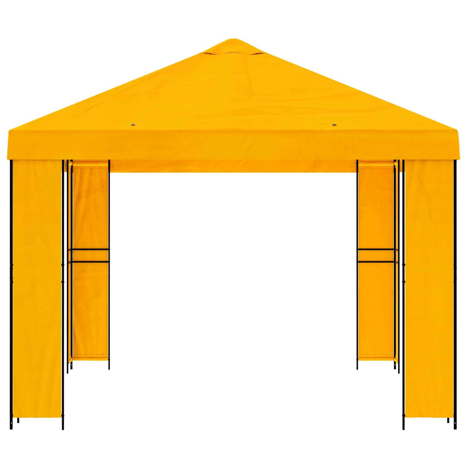 Paviljoen 4 × 3 m Geel Polyester en staal 190 gsm