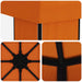 Paviljoen 4 × 3 m Oranje Polyester en staal 190 gsm