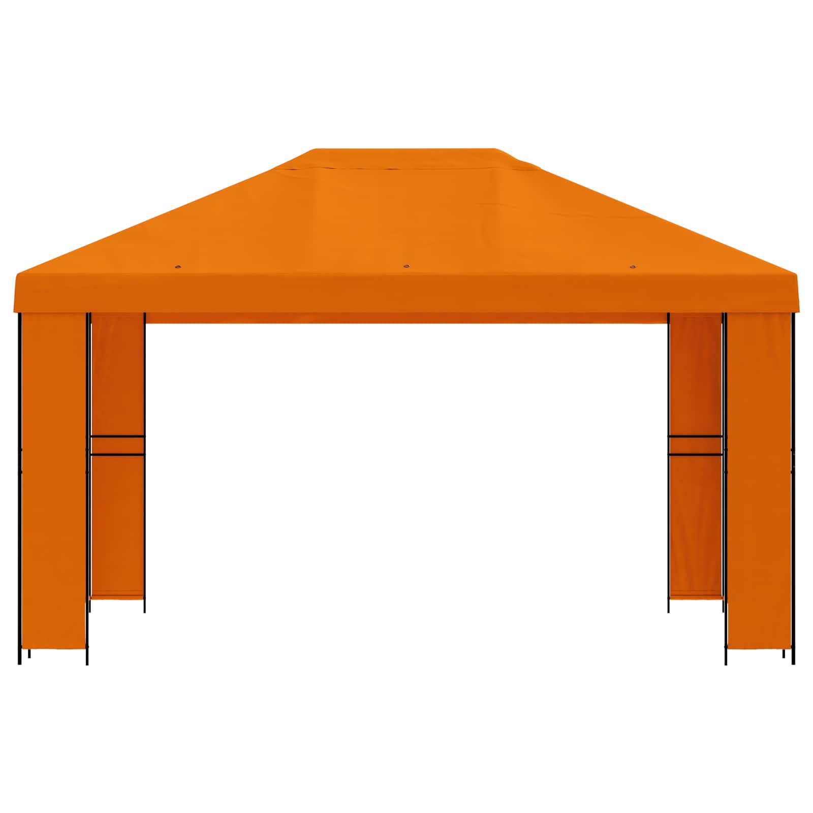 Paviljoen 4 × 3 m Oranje Polyester en staal 190 gsm