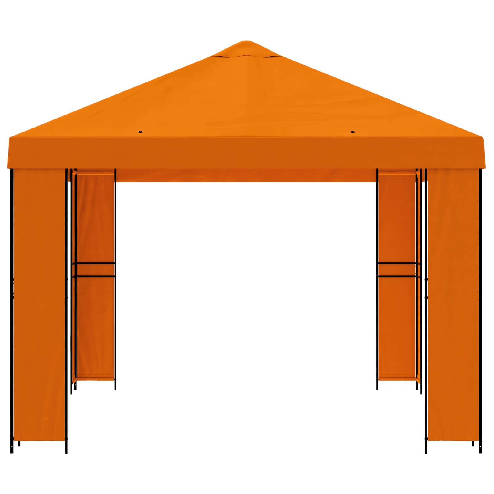 Paviljoen 4 × 3 m Oranje Polyester en staal 190 gsm