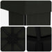 Paviljoen 4 × 3 m Zwart Polyester en staal 190 gsm