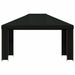 Paviljoen 4 × 3 m Zwart Polyester en staal 190 gsm