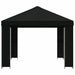 Paviljoen 4 × 3 m Zwart Polyester en staal 190 gsm