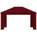 Paviljoen 4 × 3 m Bordeauxrood Polyester en staal 190 gsm
