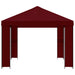 Paviljoen 4 × 3 m Bordeauxrood Polyester en staal 190 gsm