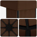 Paviljoen 4 × 3 m Bruin Polyester en staal 190 gsm