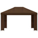 Paviljoen 4 × 3 m Bruin Polyester en staal 190 gsm