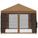 Tuin Gazebo met Zijwanden 4 × 3 m Beige Polyester en staal